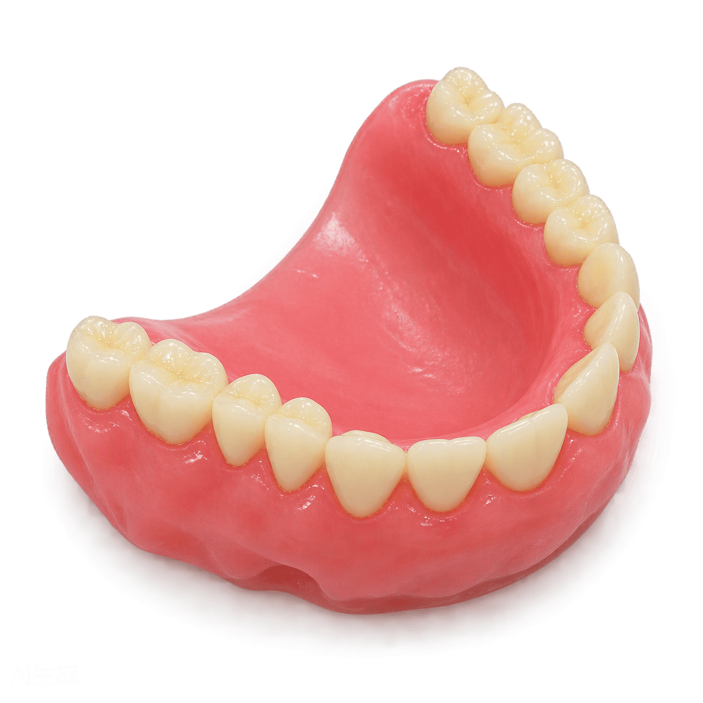 3D printed denture base with teeth